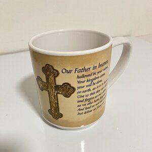 ROOM CREATIVE "LORD'S PRAYER" CERAMIC JUMBO 16-18oz MUG - Unused
